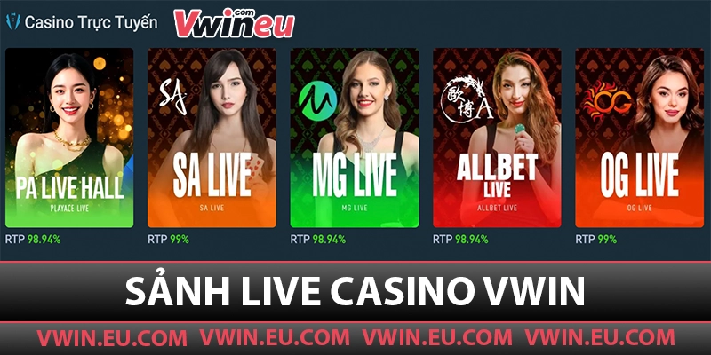 Sảnh Live Casino Vwin